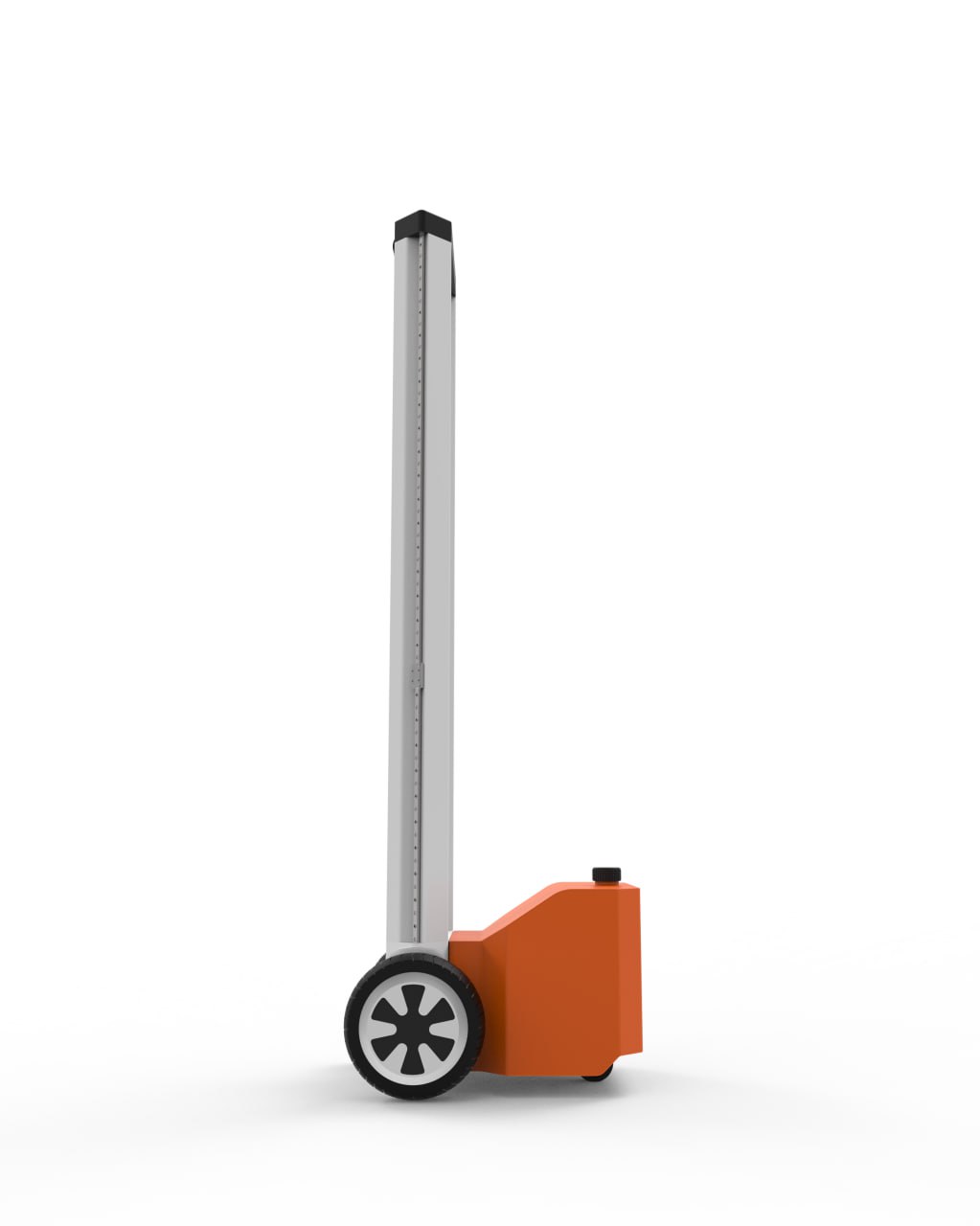 First version of the robot's main frame. Profile view