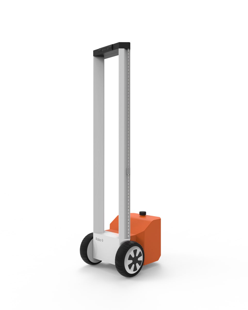 First version of the robot's main frame. Front view